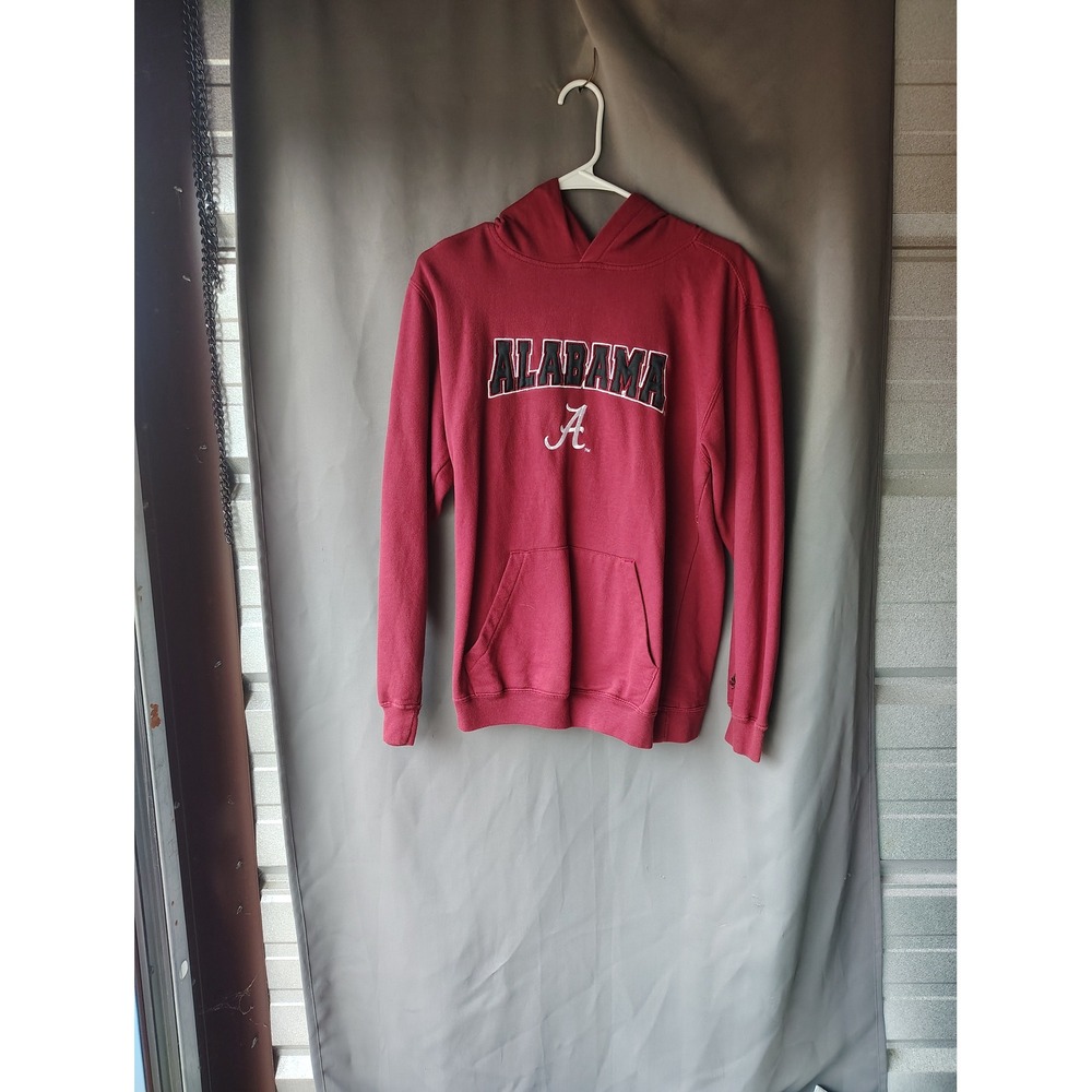 Adidas Alabama Crimson Tide Hoodie Crimson Redmbroidered Logo Sweatshirt L 14/16